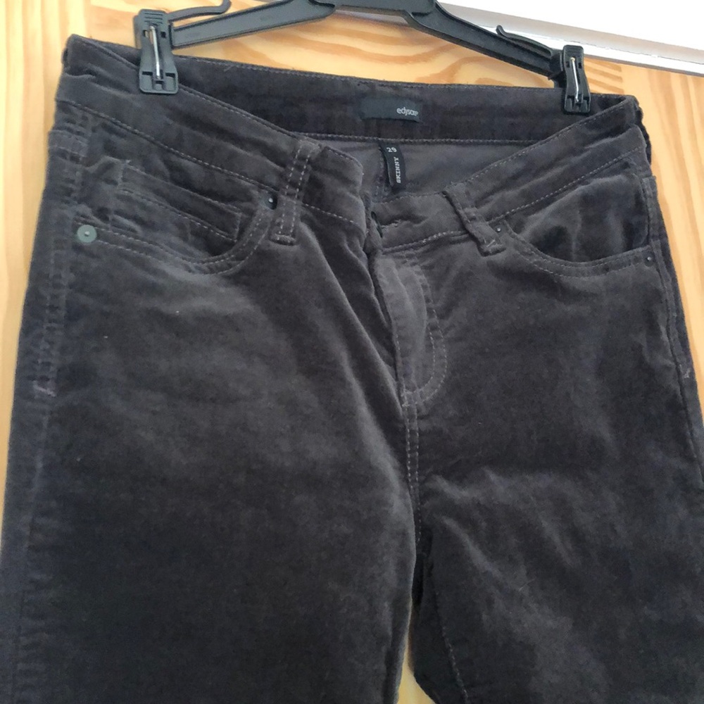 Edyson Skinny Choc Brown Corduroy Pants, size 29